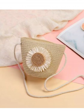 Kid's Crochet Mini Bag W/ Flowers